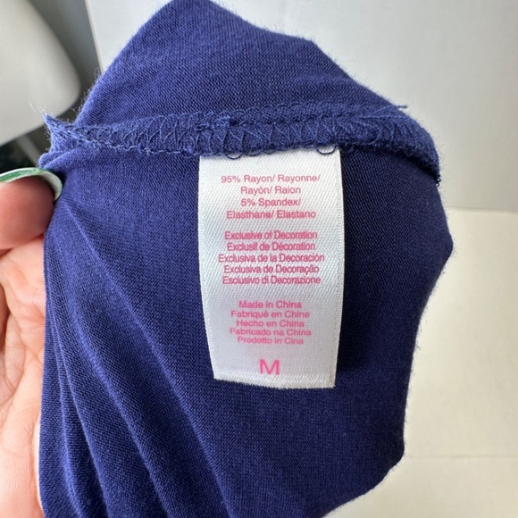 Oscar de la Renta Blue Purple Sleeveless Tank Pijama Top size Medium - Picture 6 of 8